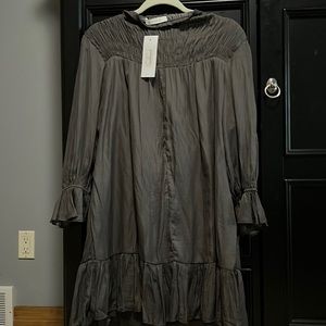 Long Sleeve Gray Dress. Great for fall or winter